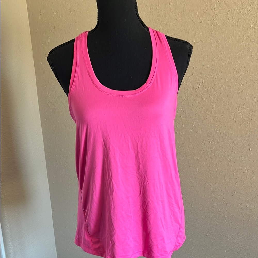 Pink Sleeveless Relaxed Tank Top